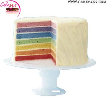 Order Hippy Rainbow Cake Online in Noida, Delhi NCR | Kingdom of Cakes