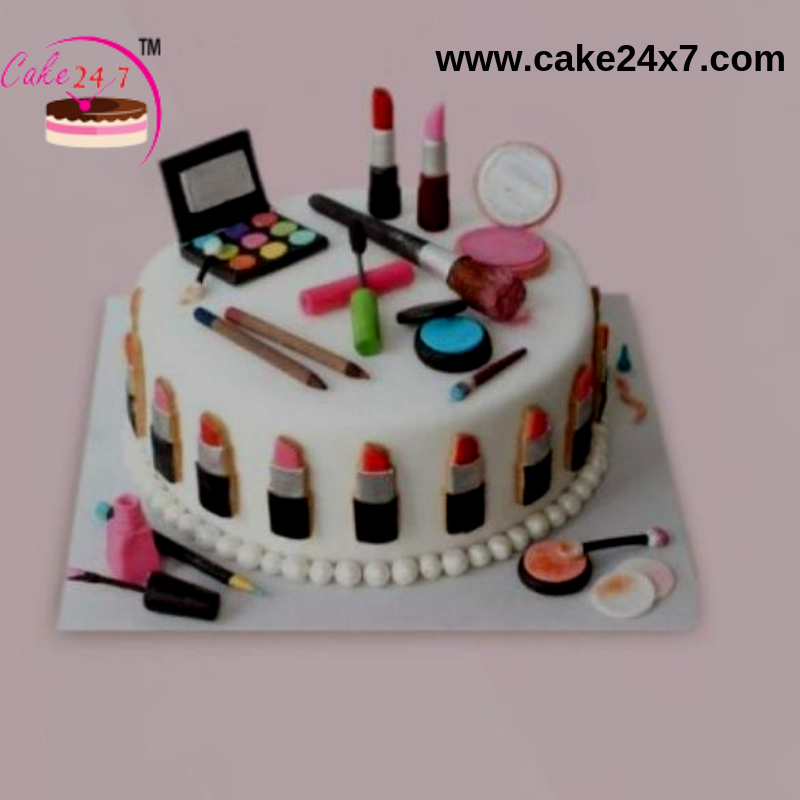 Order Makeup birthday cake | Cosmetic themed cake