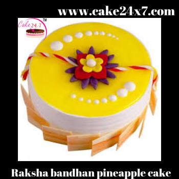 Raksha bandhan pineapple cake