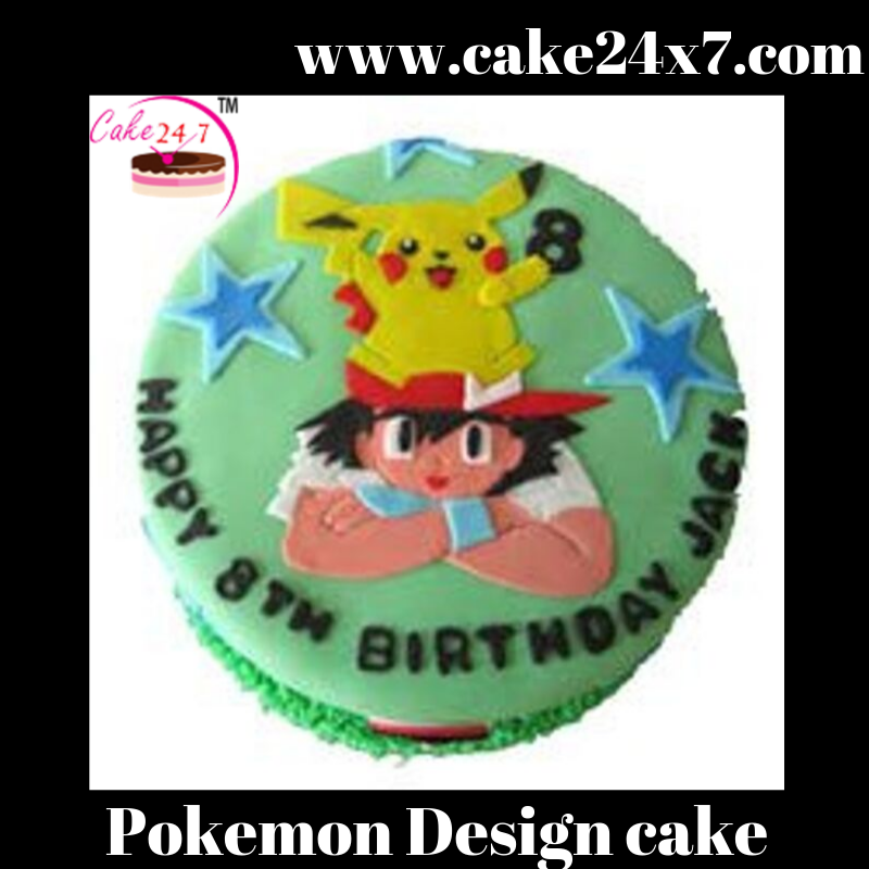Pokemon Kids Fondant Cake Delivery In Delhi NCR