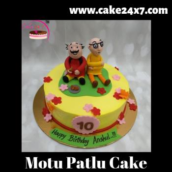 Motu Patlu Cake, 24x7 Home delivery of Cake in Taj Palace Hotel, Delhi