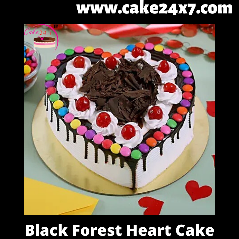 Black Forest Heart Cake (Valentine's day special), 24x7 Home delivery ...