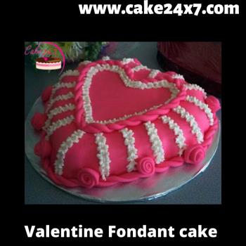 Valentine Fondant cake