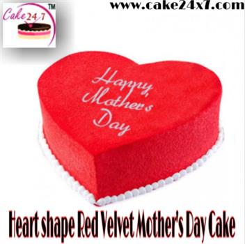 Heart shape Red Velvet Mother's Day Cake