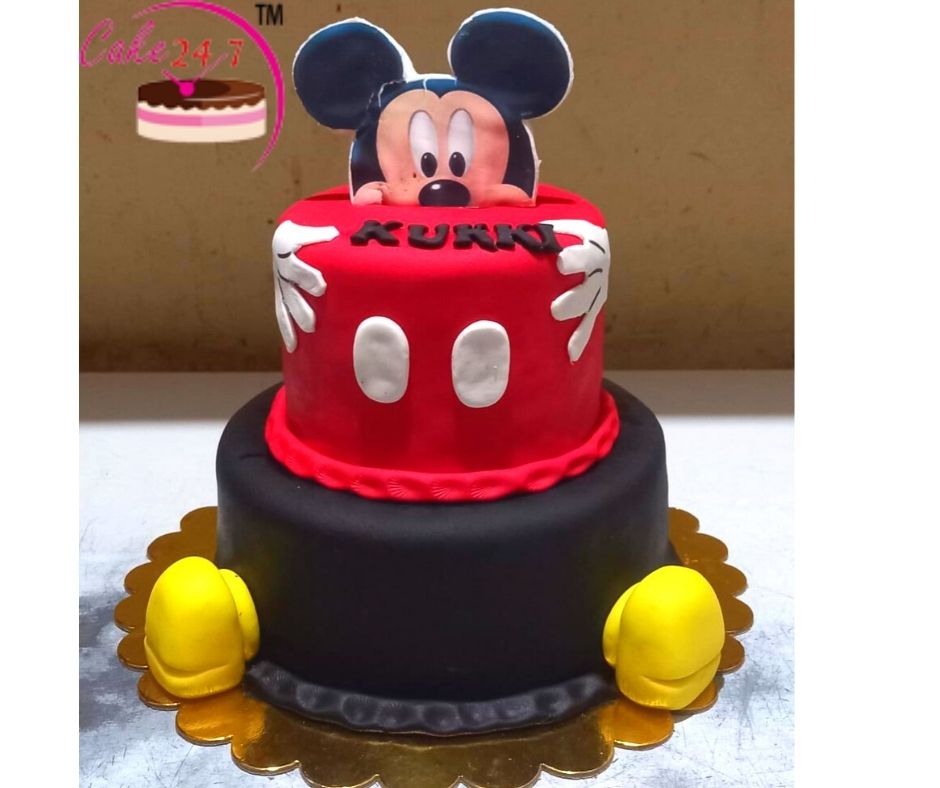 Mickey Mouse chocolate cake Recipe by Nitika Ramnani  Cookpad