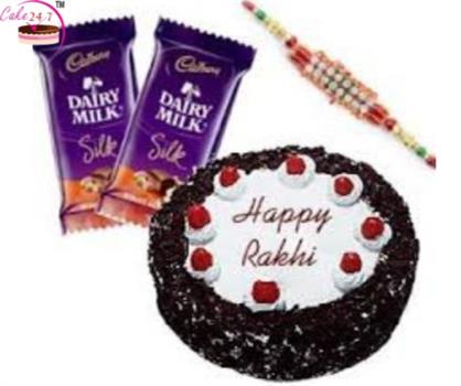 Rakhi Combo Black Forest Cake With Chocolate