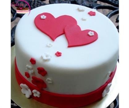 Love In Heart Design Cake
