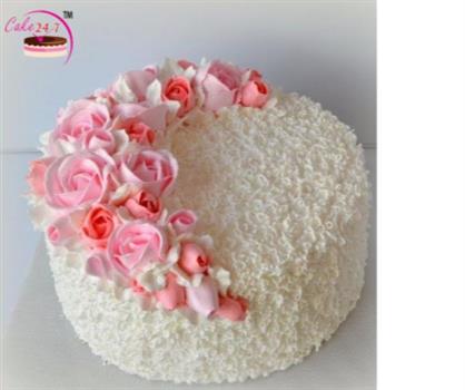 White Forest Pink Rosy Cake