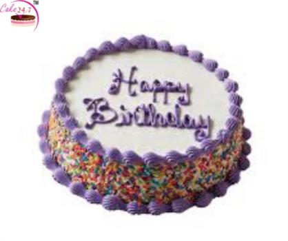 Purple Design Sprinkle Cake