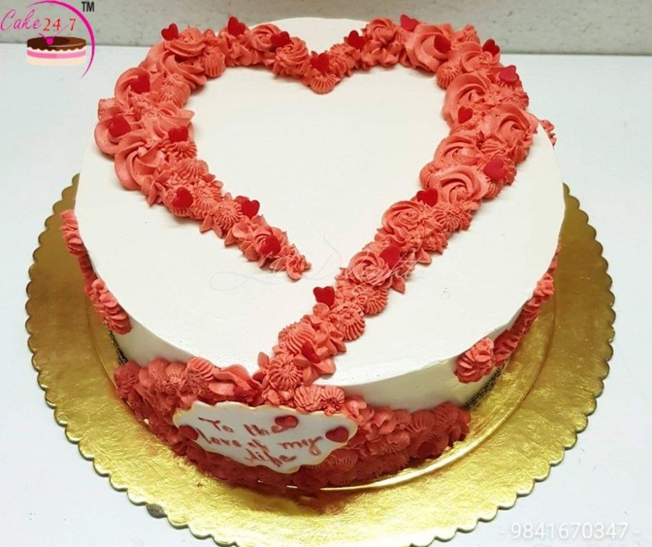 Buy/Send Heart Shape Pineapple Cake | Online Delivery | Baker's Wagon