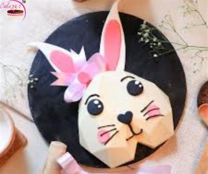 Bunny Rabbit Face Pinata Cake