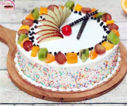 Vanilla Fruit Cake With Sprinkles