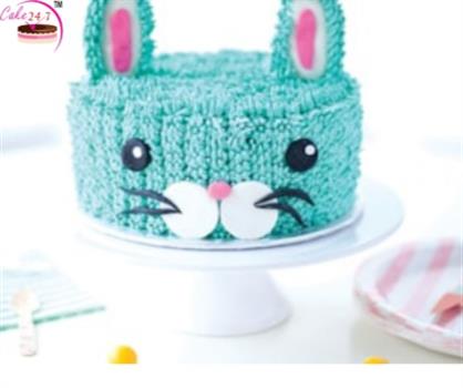 Cute Bunny face Chocolate Cake