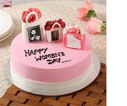 Strawberry Fondant Women's Day Cake