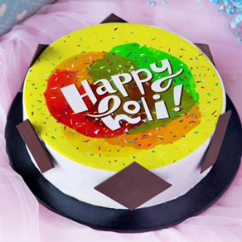 Holi Celebration Photo Cake