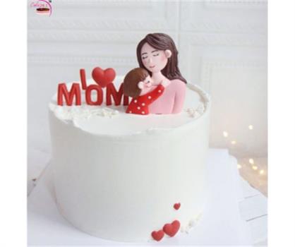 Mom With Love Fondant Cake