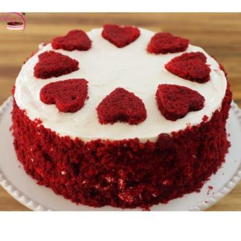 Little Red Heart On Top Cake