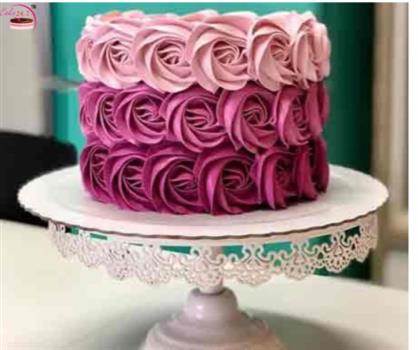 Tricolor Rosette Cake