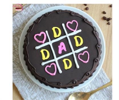 Tic Tac Toe Dad Chocolate Cake