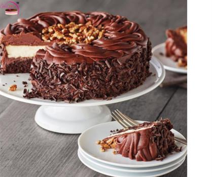 Chocolate & Vanilla Walnut Cake