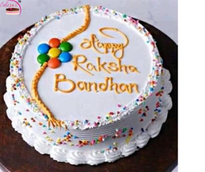 Colorful Vanilla Rakhi Cake