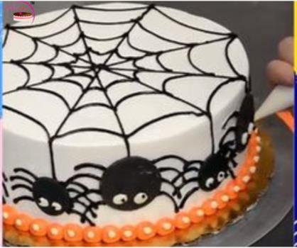Spider Web Chocolate Cake