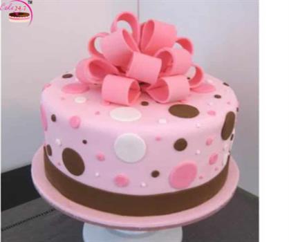 Pink Flower Pearl Designer Cake