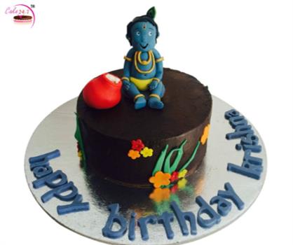 Krishna Birthday Theme Cake