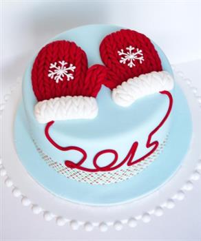 Santa Gloves Designer Cake