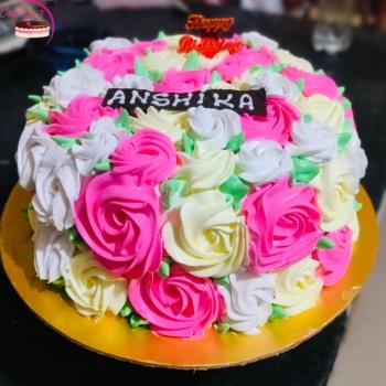 colorful floral cake