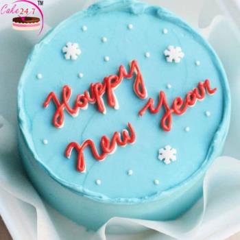 Blue Bliss New Year Cake